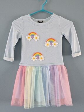 Zunie Light Blue Rainbow Tulle Dress (5)